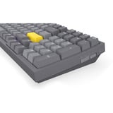 ENDORFY Celeris 1800 RGB mechanisch gaming toetsenbord Grijs, US lay-out (QWERTY), ENDORFY Yellow by Gateron, 100%, ARGB, PBT keycaps, Hot-swap, Bluetooth / USB-C / 2.4 GHz