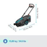 GARDENA Grasmaaier PowerMax Duo 46/36V Zwart/grijs, Accu en lader niet inbegrepen