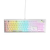 Glorious GMMK 3 100% Prebuilt Wired White, gaming toetsenbord Wit, US lay-out, Glorious Fox, 100%, RGB, GPBT-doubleshot keycaps, Knob