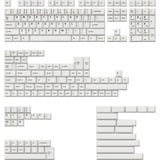 Keychron Cherry Profile Double-Shot PBT Full Keycap-Set - Black on White keycaps Wit, 219 Stuks, ANSI & UK ISO Layout
