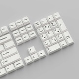 Keychron Cherry Profile Double-Shot PBT Full Keycap-Set - Black on White keycaps Wit, 219 Stuks, ANSI & UK ISO Layout