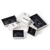 Keychron Cherry Profile Double-Shot PBT Full Keycap-Set - Black on White keycaps Wit, 219 Stuks, ANSI & UK ISO Layout