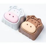 Keychron Cute Cows Aluminum Alloy Artisan Keycap keycaps Bruin