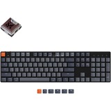 Keychron K5SE-D3, toetsenbord Zwart/grijs, US lay-out, Keychron Low Profile Optical Brown, white leds, ABS, Bluetooth 5.1, hot swap