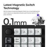 Keychron Q0 HE QMK Wireless Custom Number Pad RGB mechanisch numpad Wit, US lay-out (QWERTY), Gateron Double-Rail Magnetic Nebula, Hot-swap, RGB, Double-shot PBT keycaps