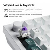 Keychron Q0 HE QMK Wireless Custom Number Pad RGB mechanisch numpad Wit, US lay-out (QWERTY), Gateron Double-Rail Magnetic Nebula, Hot-swap, RGB, Double-shot PBT keycaps