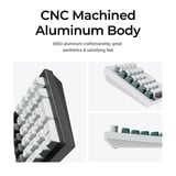 Keychron Q0 HE QMK Wireless Custom Number Pad RGB mechanisch numpad Wit, US lay-out (QWERTY), Gateron Double-Rail Magnetic Nebula, Hot-swap, RGB, Double-shot PBT keycaps