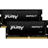 Kingston FURY 16 GB DDR4-2666 Kit laptopgeheugen Zwart, KF426S15IBK2/16, Impact, XMP