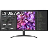 LG UltraWide 34WQ60C 34" Curved UltraWide Monitor Zwart, 2x HDMI, 1x DisplayPort