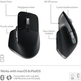 Logitech MX Master 3S voor Mac muis Grafiet, 200 - 8000 dpi, Bluetooth Low Energy