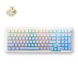 MCHOSE K99 V2 Wireless Gasket Mount Mechanical Keyboard Wit, US lay-out (QWERTY), Kailh Box Icy Creamsicle, 99%, 98%, RGB, PBT Keycaps, Hot-Swap, 2.4 GHz | Bluetooth | USB-C
