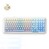 MCHOSE K99 V2 Wireless Gasket Mount Mechanical Keyboard, gaming toetsenbord Wit/lichtblauw, US lay-out, Kailh Box Icy Creamsicle, 98%, RGB, PBT Keycaps, Hot-Swap, 2.4 GHz | Bluetooth | USB-C