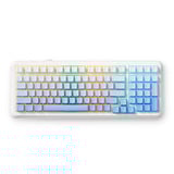 MCHOSE K99 V2 Wireless Gasket Mount Mechanical Keyboard, gaming toetsenbord Wit/lichtblauw, US lay-out, Kailh Box Icy Creamsicle, 98%, RGB, PBT Keycaps, Hot-Swap, 2.4 GHz | Bluetooth | USB-C