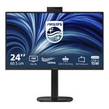 Philips 24B2U3301H/00 23.8" monitor Zwart, HDMI, DisplayPort, USB-C, LAN, Audio, webcam, 120 Hz