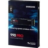 SAMSUNG 990 PRO 4 TB SSD MZ-V9P4T0BW, PCIe Gen 4.0 x4, NVMe 2.0