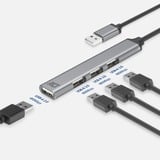 ACT Connectivity USB-A hub 2.0, 4 poorts USB-A usb-hub Aluminium