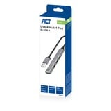 ACT Connectivity USB-A hub 2.0, 4 poorts USB-A usb-hub Aluminium