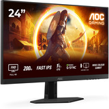 AOC 24G4HRE 23.8" gaming monitor Zwart/rood, 200 Hz, HDMI, DisplayPort, Audio