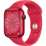 Apple Watch Series 8 smartwatch Rood, 45 mm, (PRODUCT) RED sportbandje, Roestvrij staal, GPS + Cellular
