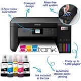 Epson EcoTank ET-2851 A4 multifunctionele Wi-Fi-printer met inkttank all-in-one inkjetprinter Zwart, Scannen, Kopiëren, Wi-Fi, inclusief tot 3 jaar inkt