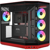 HYTE HYTE Y50 Wild Cherry midi tower behuizing Rood | 2x USB-A | 1x USB-C | RGB | Window