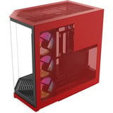 HYTE Y50 RGB Black Cherry midi tower behuizing Rood | 2x USB-A | 1x USB-C | RGB | Tempered Glass