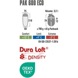 High Peak Pak 600 ECO slaapzak Donkergroen/rood