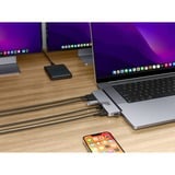 Hyper HyperDrive DUO PRO 7-in-2 USB-C Hub dockingstation Grijs