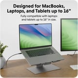 Hyper HyperSpace Ergonomic Adjustable Laptop Stand bevestiging Grijs