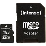 Intenso UHS-I Performance microSDXC 32 GB  geheugenkaart Zwart, Incl. SD adapter, UHS-I U1, Class 10
