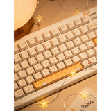 Iqunix ZX75 Sunset Ponder Wireless Mechanical Keyboard Lichtgeel, US lay-out (QWERTY), Gateron Red, 75%, RGB leds, Hot-swappable, Double-shot PBT, 2.4GHz | Bluetooth 5.1 | USB-C