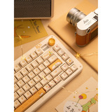 Iqunix ZX75 Sunset Ponder Wireless Mechanical Keyboard Lichtgeel, US lay-out (QWERTY), Gateron Red, 75%, RGB leds, Hot-swappable, Double-shot PBT, 2.4GHz | Bluetooth 5.1 | USB-C