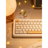 Iqunix ZX75 Sunset Ponder Wireless Mechanical Keyboard Lichtgeel, US lay-out (QWERTY), Gateron Red, 75%, RGB leds, Hot-swappable, Double-shot PBT, 2.4GHz | Bluetooth 5.1 | USB-C