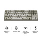 Keychron C1 Pro-M4, toetsenbord Grijs, US lay-out, Keychron Super Banana, 80% TKL, RGB leds, OSA Double-Shot PBT, hot swap, 8000 Hz