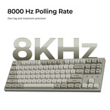 Keychron C1 Pro-M4, toetsenbord Grijs, US lay-out, Keychron Super Banana, 80% TKL, RGB leds, OSA Double-Shot PBT, hot swap, 8000 Hz
