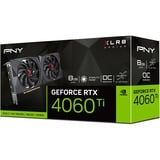 PNY GeForce RTX 4060 Ti 8GB VERTO Overclocked Dual Fan DLSS 3 grafische kaart DLSS 3, 3x DisplayPort, 1x HDMI 2.1