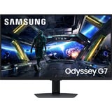 Samsung Odyssey G7 G70F 27" 4K UHD gaming monitor Zwart, 2x HDMI, DisplayPort, 2x USB-A, USB-B, 180 Hz / 360 Hz