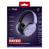 Trust GXT 491P Fayzo Draadloze  over-ear gaming headset Lichtpaars, 2.4 GHz | Bluetooth