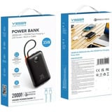 VEGER K2 powerbank 20.000 mAh Zwart/oranje