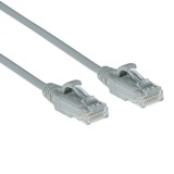 ACT Connectivity LSZH U/UTP CAT6 datacenter slimline patchkabel snagless met RJ45 connectoren Grijs, 2 meter