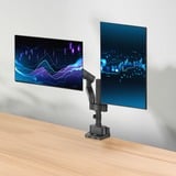 ACT Connectivity Monitorarm office solid pro, mechanische veer, 2 monitoren Zwart
