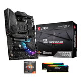 ALTERNATE Upgrade Kit MPG B550 GAMING PLUS + Ryzen 7 5800X3D + 32 GB Zwart, Moederbord, CPU, Geheugen