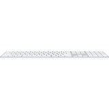 Apple Magic Keyboard met Touch ID en numeriek toetsenblok voor Mac-modellen met Apple silicon Witte toetsen, toetsenbord Zilver/wit, US lay-out