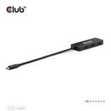 Club 3D USB-C naar 3x HDMI hub Zwart