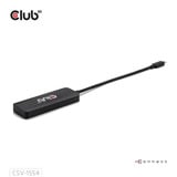 Club 3D USB-C naar 3x HDMI hub Zwart