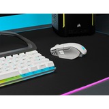 Corsair M65 RGB ULTRA WIRELESS gaming muis Wit/lichtgrijs, 26,000 DPI, USB | 2,4 GHz | Bluetooth