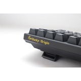 Ducky Origin Phantom Black mechanisch toetsenbord Zwart, US lay-out (QWERTY), Cherry MX Blue, 100%, hot swap, PBT Double-Shot Keycaps