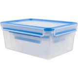 Emsa Clip & Close vershoudbakjes, 3-delige set, 1,0 / 3,2 / 3,7 L doos Transparant/blauw, rechthoekig