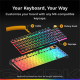 Glorious GMBK 75% RGB mechanisch gaming toetsenbord Zwart, US lay-out (QWERTY), Membraan, 75%, RGB