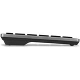 Kensington KB435 EQ Rechargeable Multi-Device Compact Keyboard Grijs, US-International lay-out (QWERTY), Scissor switches, 80% (TKL), USB, 2,4 GHz, Bluetooth 5.4